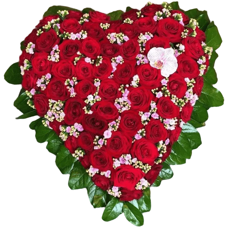 Klassisk Rødt Rosehjerte Deluxe