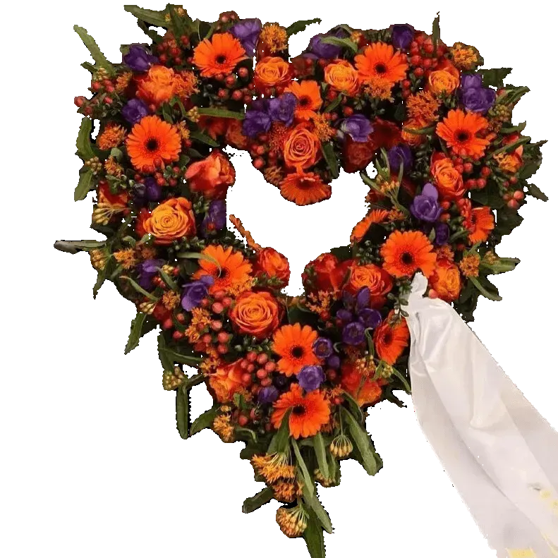 Åbent Orange Hjerte
