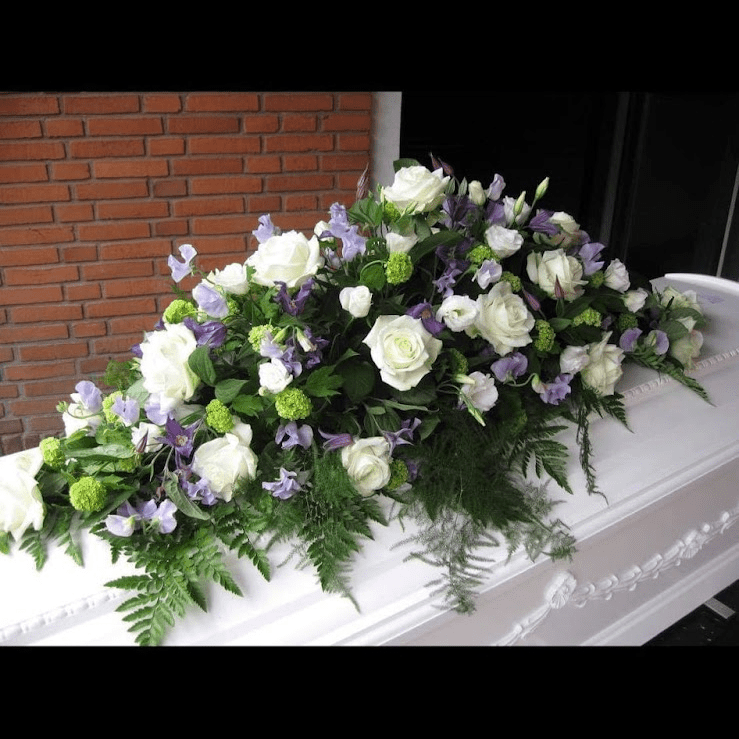 Hvid og Lilla Elegance Kistepynt