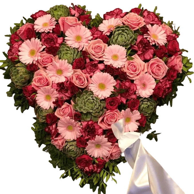 Begravelseshjerte Pink