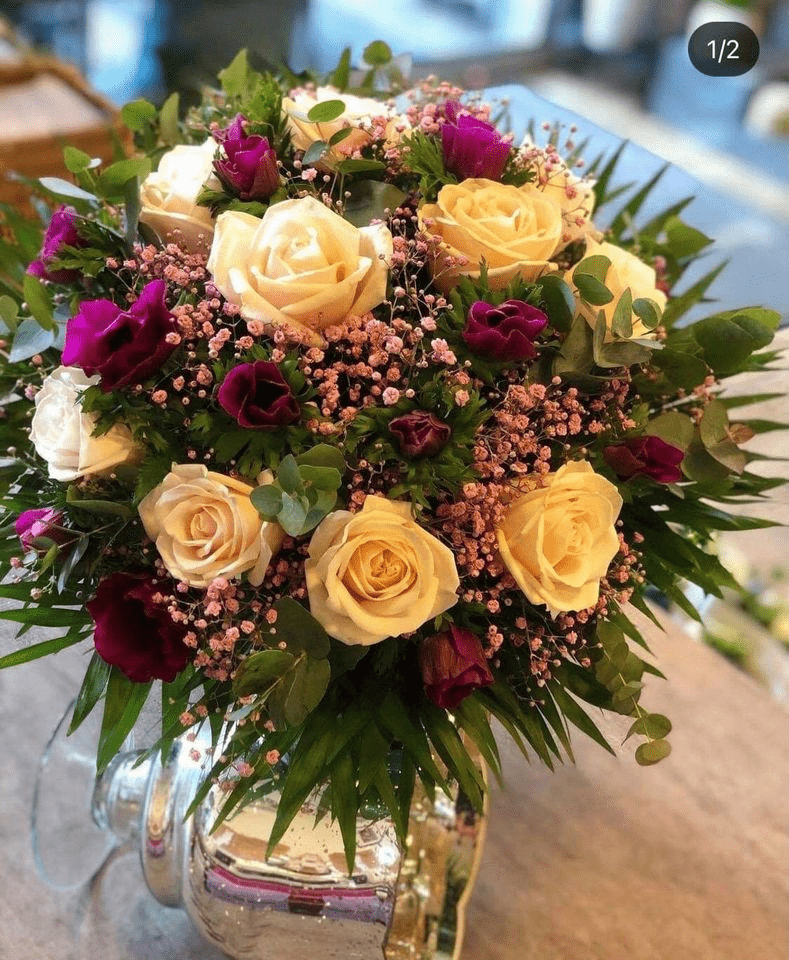 Fersken Rosebuket